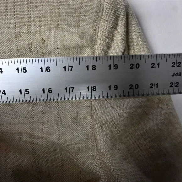 Vtg Bespoke USA Made 40L Beige Ivory Silk‎ Tweed Mens Blazer Sport Coat Jacket